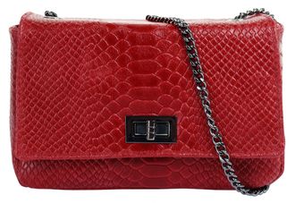 Cluty Umh&auml;ngetasche CLUTY, Damen, Gr. B/H/T: 18cm x 13cm x 5cm onesize, rot, Leder, Taschen Umh&auml;ngetasche, echt Leder, Made in Italy