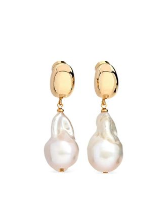 Kenneth Jay Lane pearl-embellished drop earrings - Gold