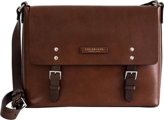 The Bridge Bruine leren messenger tas Lorenzo - Heren - Schoudertassen - Bruin - ONE Size - Leer - Tassen
