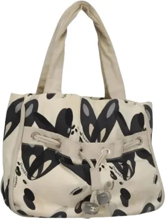 Chanel Pre-owned Vintage Tote Bag - Dames - Vintage Tas - Wit - ONE Size - Vintage