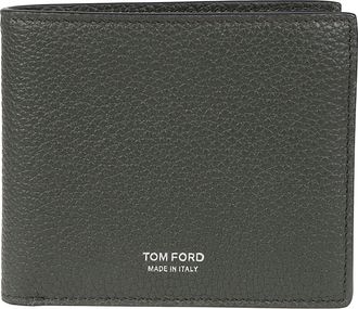 Tom Ford Textured Calf Leather Bifold Wallet With Embossed Branding
