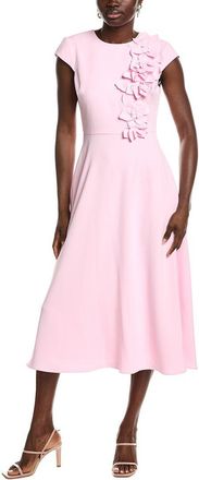 Badgley Mischka Corsage Full Skirt Midi Dress