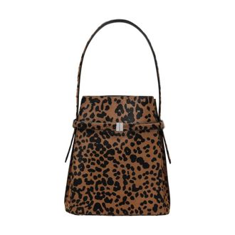 Toteme Bucket Bags, female, Brown, Size: ONE SIZE Belted Pony Hair Bucket Bag