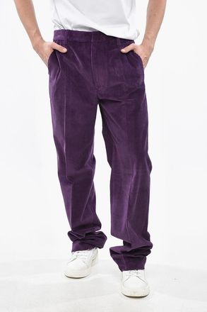 Dsquared2 Pantaloni Relaxed Fit in Velour a Coste Dsquared2
