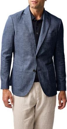Rodd & Gunn Greerton Linen & Cotton Sport Coat in Indigo at Nordstrom Rack, Size Xx-Large