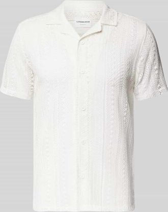 Lindbergh Lindbergh Relaxed Fit Strickhemd mit Resortkragen in Offwhite, Gr&ouml;&szlig;e XXXL