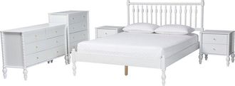 Baxton Studio Callison Spindle 5Pc Bedroom Set
