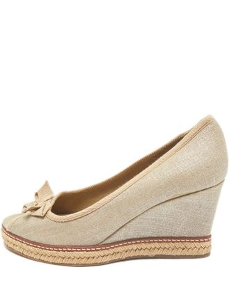 Tory Burch bow platform espadrilles - Neutrals