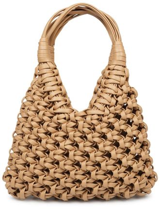 Hibourama Bags Structured Woven Leather Shoulder Bag