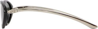 Casablanca A-EW-091-01 Oval Curve Sunglasses - Black