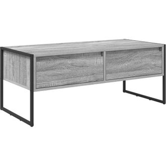 vidaXL Mesa De Caf&eacute; Gris Sonoma 100 X 46 X 40 Cm Madera Contrachapada Vidaxl