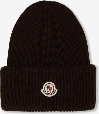 Moncler Strickm&uuml;tze mit besticktem Logo