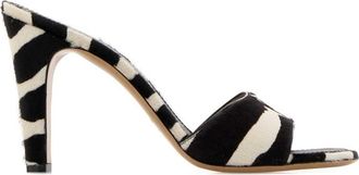 Ferragamo BlackWhite Animal Print Heels