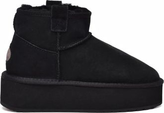 Emu Foy Flatform Micro - Dames - Winterlaarzen - Zwart - 36 EU - Leer - Schoenen