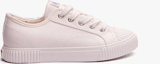 Hush Puppies Womens Hush Puppies BROOKE Womens Canvas Trainers White - Size: 5