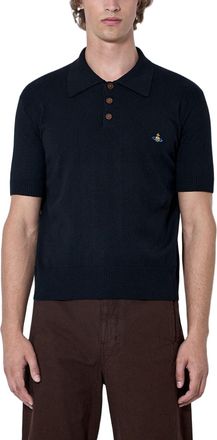 Vivienne Westwood Short-Sleeve Three-Button Cotton Polo Shirt