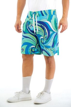 Moschino Multicolor Cotton Bermuda Mens Shorts