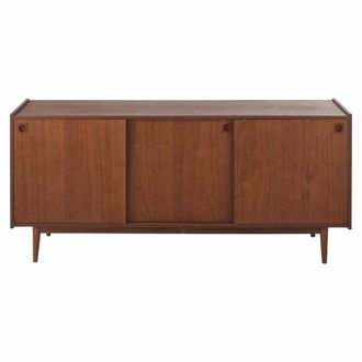 Maisons du monde Aparador bajo vintage con 3 puertas en marr&oacute;n 165 cm