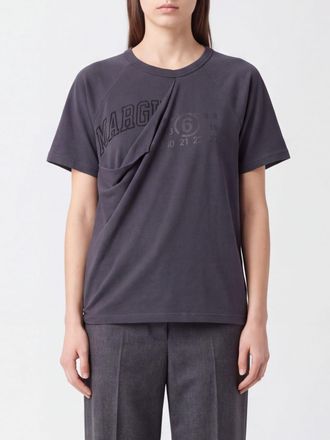 Maison Margiela T-shirt in cotone a maniche corte con stampa logo