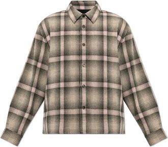 Frame Denim Plaid Patroon Shirt - Heren - Casual Overhemden - Veelkleurig - XL - Wol - Overhemden