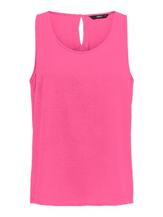 Only Blusenshirt ONLY ONLNOVA LIFE VIS S/L TOP SOLID, Damen, Gr. 36, rosa (carmine rose), Web, Obermaterial: 100% Viskose, unifarben, regular fit, Rundhals