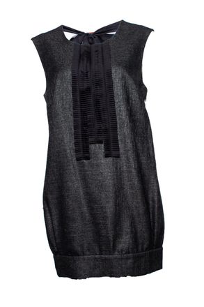 By Malene Birger Grijze jurk met strik