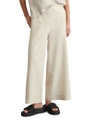 Marc O'Polo Culotte MARC OPOLO, Damen, Gr. 34, N-Gr, beige (silky stone), Web, Obermaterial: 90% Lyocell, 10% Leinen, kn&ouml;chellang, Hosen Culotte