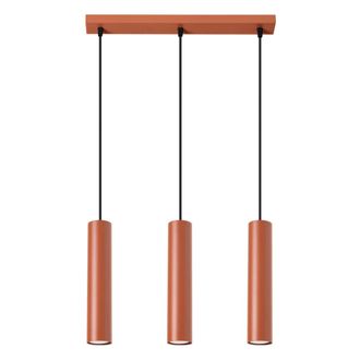 Sollux Lighting L&aacute;mpara de techo ocre rojo acero alt. 45 cm