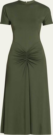 Victoria Beckham Blaire Gathered Waist Midi Dress