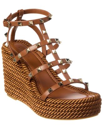 Valentino Rockstud Caged 95 Leather Sandal