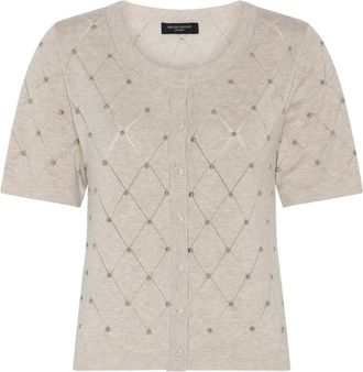 Bruuns Bazaar Anemone BBTiti Knit - Dames - Vesten - Beige - L - Truien & Vesten