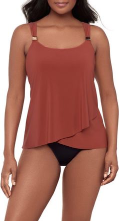 Miraclesuit Razzle Dazzle Underwire Tankini Top in Terra at Nordstrom, Size 10