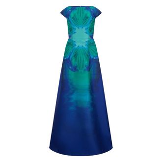 Alberta Ferretti Long Dress with Wide Skirt - female - Alberta Ferretti - Gowns - Multicolor - S - Dresses
