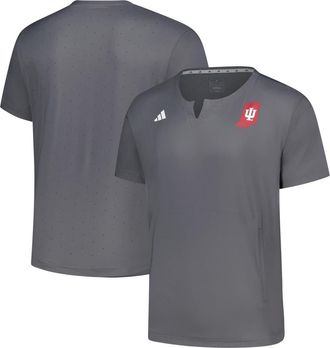 adidas Mens adidas Gray Indiana Hoosiers Dugout Coaches Adizero Notch Neck Pullover Top at Nordstrom, Size Medium