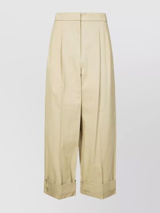 Max Mara long trousers with pleats and cuffs