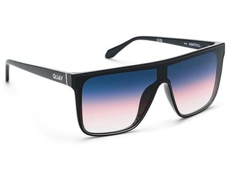 Quay Nightfall Medium Fashion Sunglasses Black/Green, Plastic