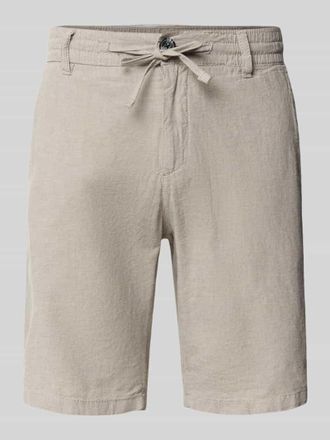 Lindbergh Lindbergh Bermudas aus Leinen-Mix mit franz&ouml;sischen Eingrifftaschen in Taupe, Gr&ouml;&szlig;e XXXL