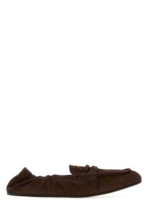 Miu Miu Brown Slip-on Loafers