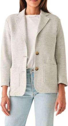 Faherty Inlet Cotton Blend Knit Blazer in Heather Grey at Nordstrom Rack, Size X-Small
