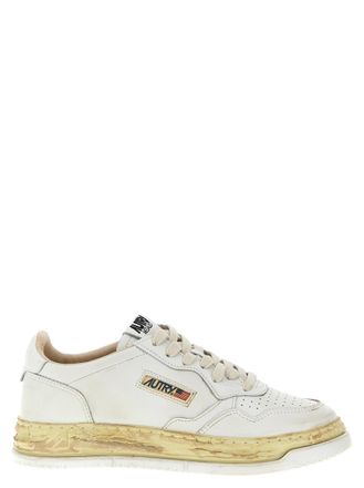 Autry White Lace Up Sneakers