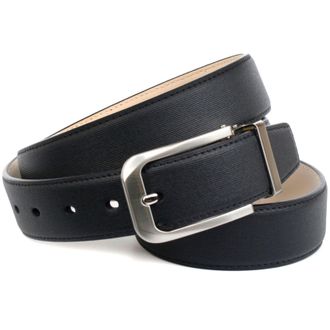 Anthoni Crown Lederg&uuml;rtel ANTHONI CROWN, Damen, Gr. 85, schwarz, Leder, unifarben, G&uuml;rtel Lederg&uuml;rtel, Matter Lederg&uuml;rtel mit silberfarbener Schliesse