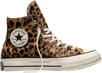 Converse Schoenen, unisex, Bruin, 37 1/2 EU, Chuck 70 Leopard Pony Hair Sneakers