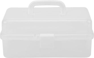 OEM Caja De Almacenamiento Para Material Art&iacute;stico, Caja De Almacenamiento Multifuncional De Tres Capas, Dise&ntilde;o Transparente Plegable, Con Funci&oacute;n De Alma