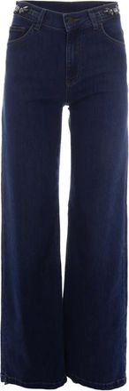 Liu Jo Pant Flare Cintini H.w. - female - Liu Jo - Flare Jeans - Blue - W28 - Jeans