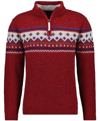 Ragman Rundhalspullover RAGMAN, Herren, Gr. 52, rot (rostrot, 063), 80% Wolle 20% Nylon, ohne Ausschnitt, Pullover Rundhalspullover