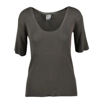 Max Mara Minosse Sottogiacca - Dames - Ronde hals truien - Grijs - M - Truien & Vesten