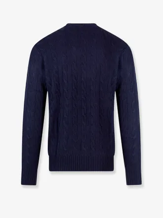 Polo Ralph Lauren Mens Sweater Crew-Neck Wool And Cashmere Blue Certified