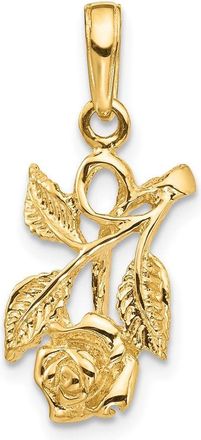 Diamond2Deal 14k Yellow Gold Rose Pendant