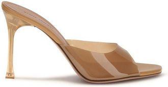 Amina Muaddi Beige Pvc Stiletto Heel Womens Sandals