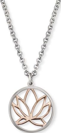 Engelsrufer Womens ERN-LILLOTUS-BICOR Ladies Lotus Necklace Silver Sterling - One Size